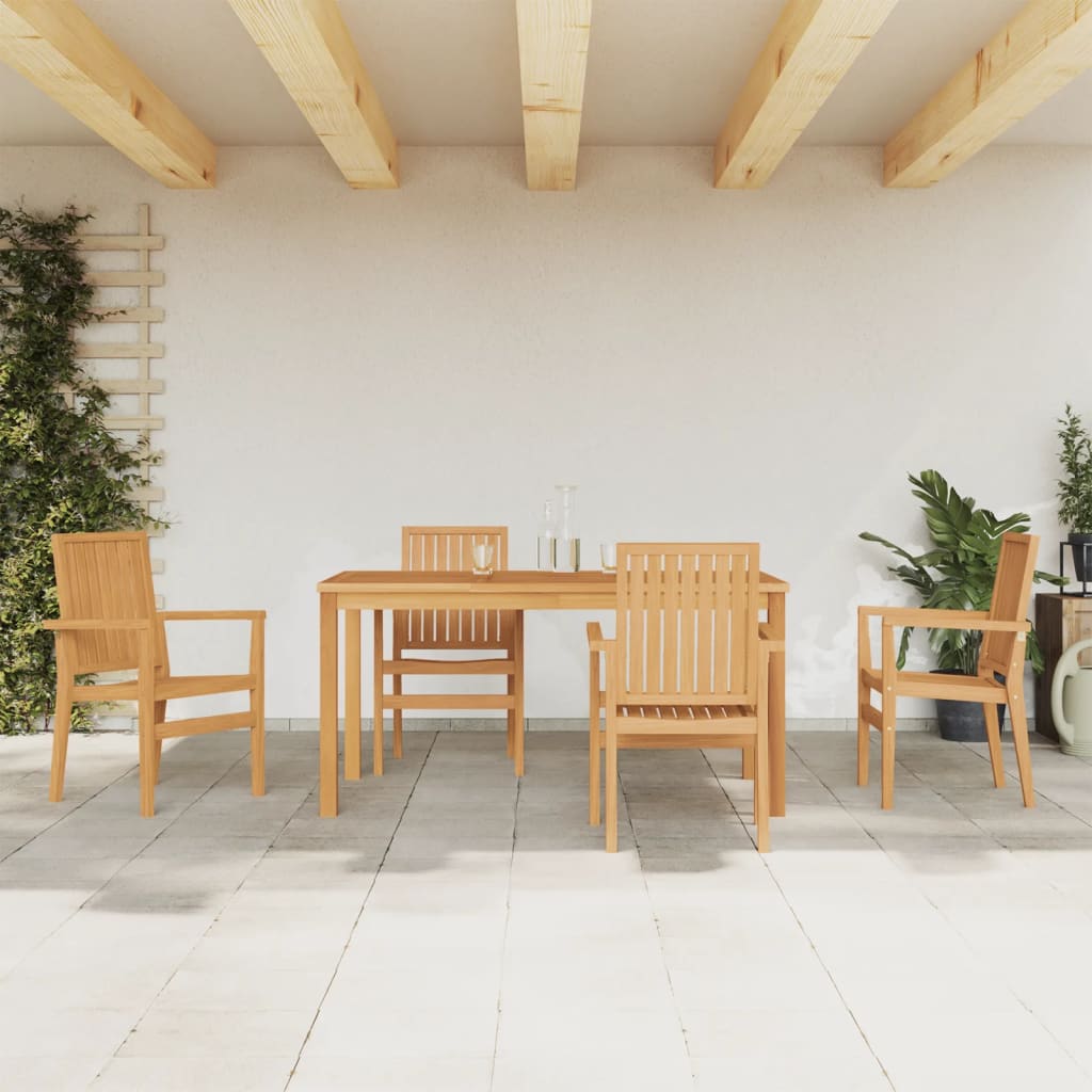 Ensemble de jardin 5 pièces en bois de teck massif