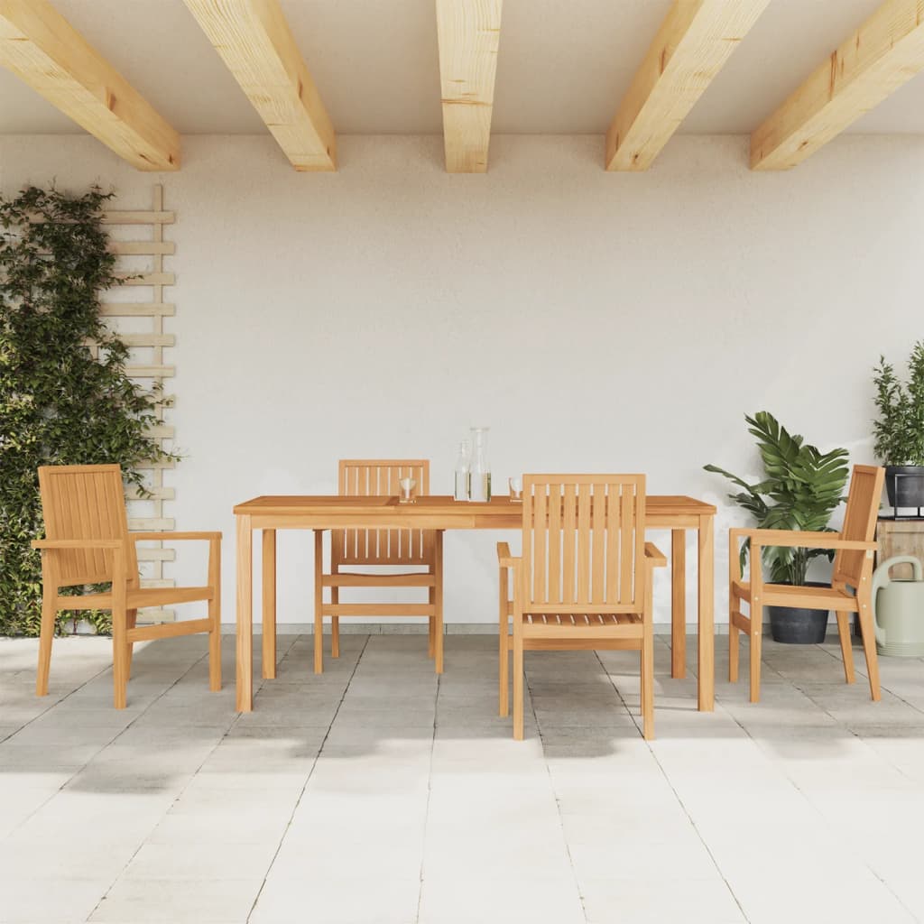 Ensemble de jardin 5 pièces en bois de teck massif