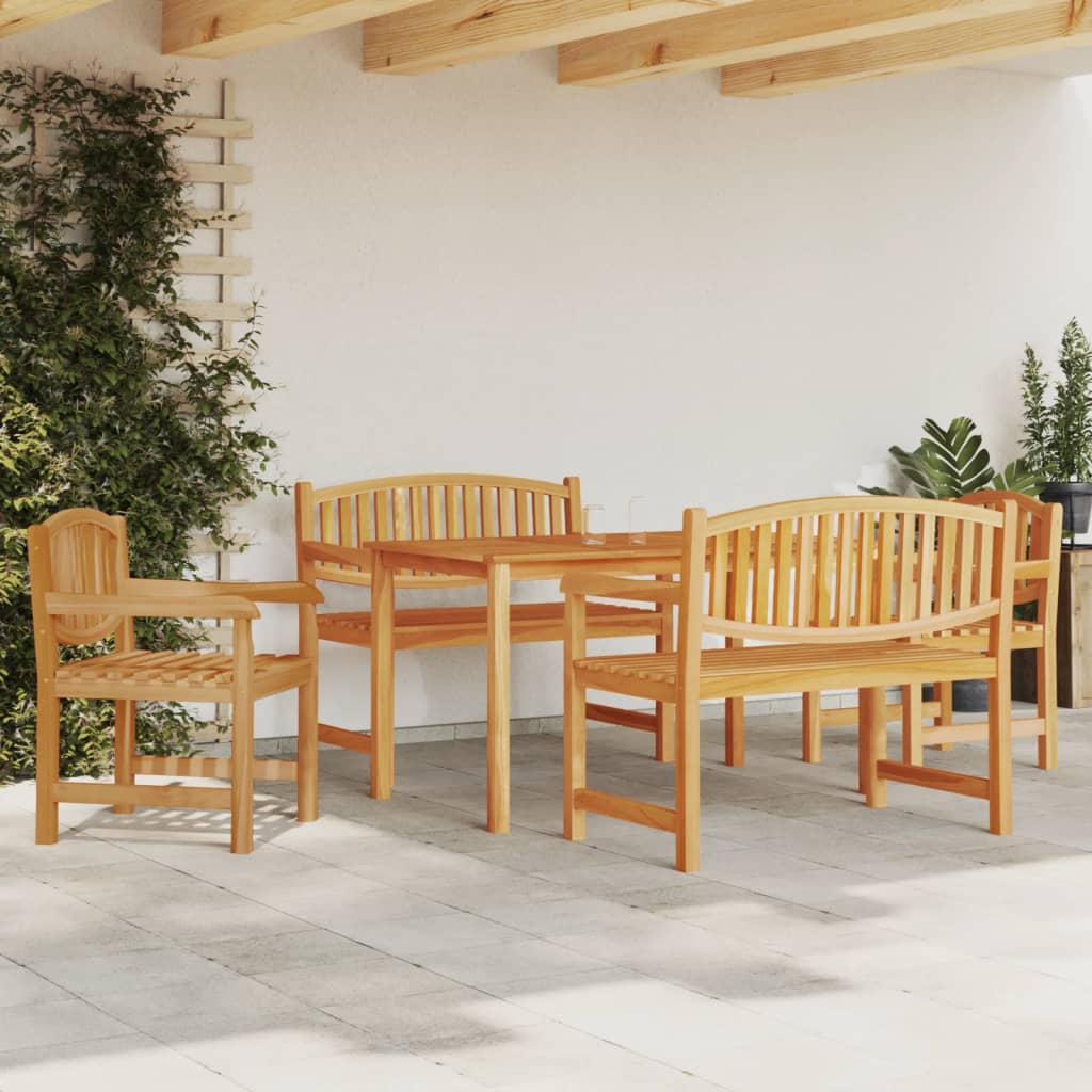 Ensemble de jardin 5 pièces en bois de teck massif