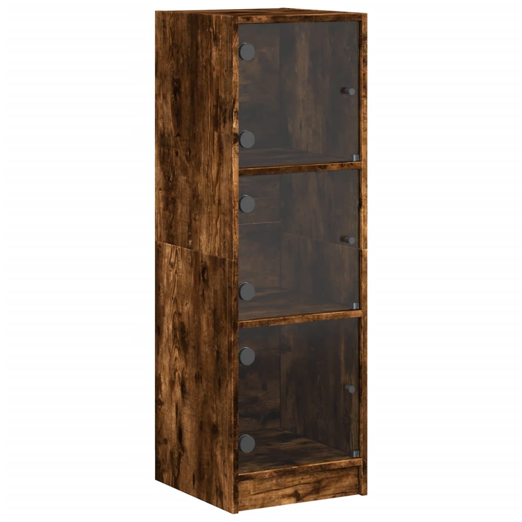 Hoge kast met glazen deuren 35x37x109 cm