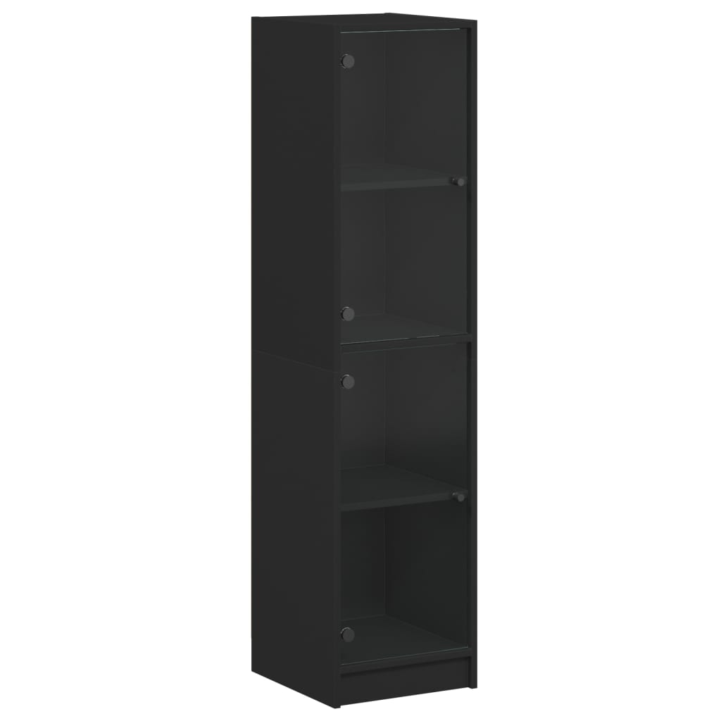 Armoire haute avec portes vitrées 35x37x142 cm