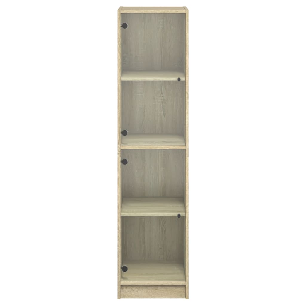 Armoire haute avec portes vitrées 35x37x142 cm