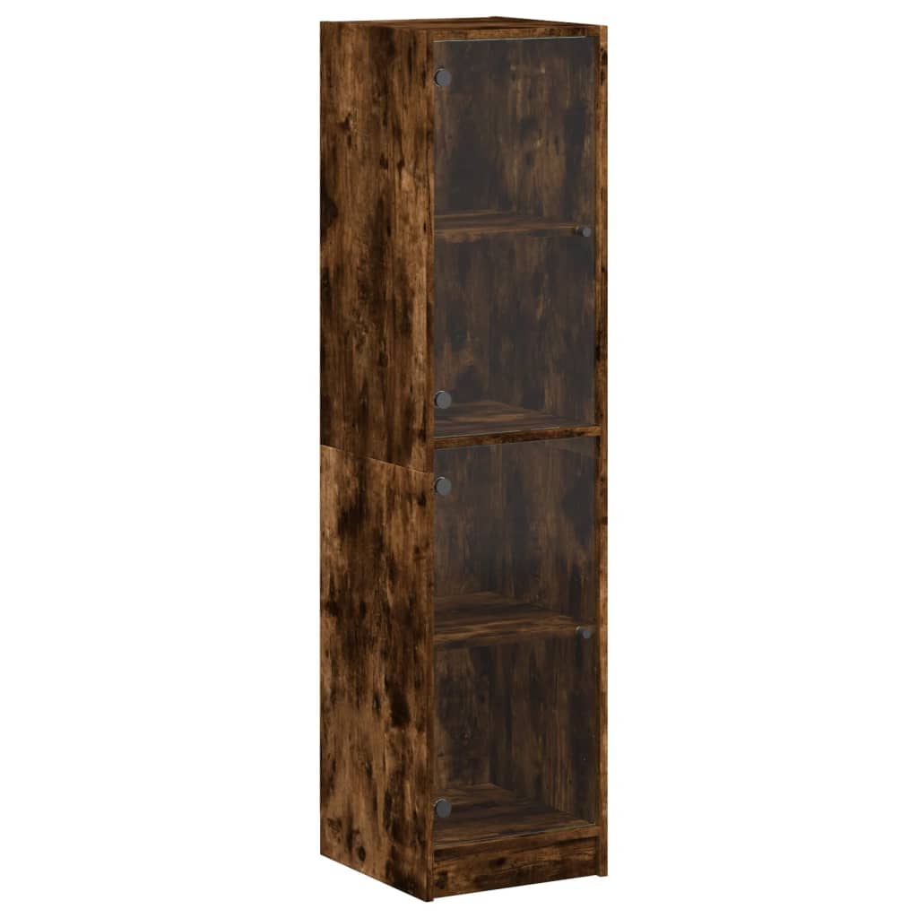 Armoire haute avec portes vitrées 35x37x142 cm