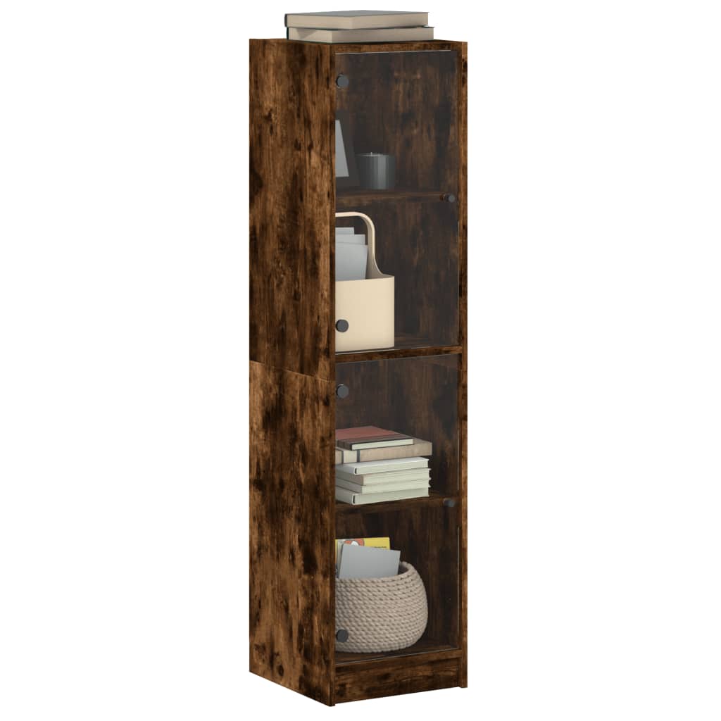 Armoire haute avec portes vitrées 35x37x142 cm