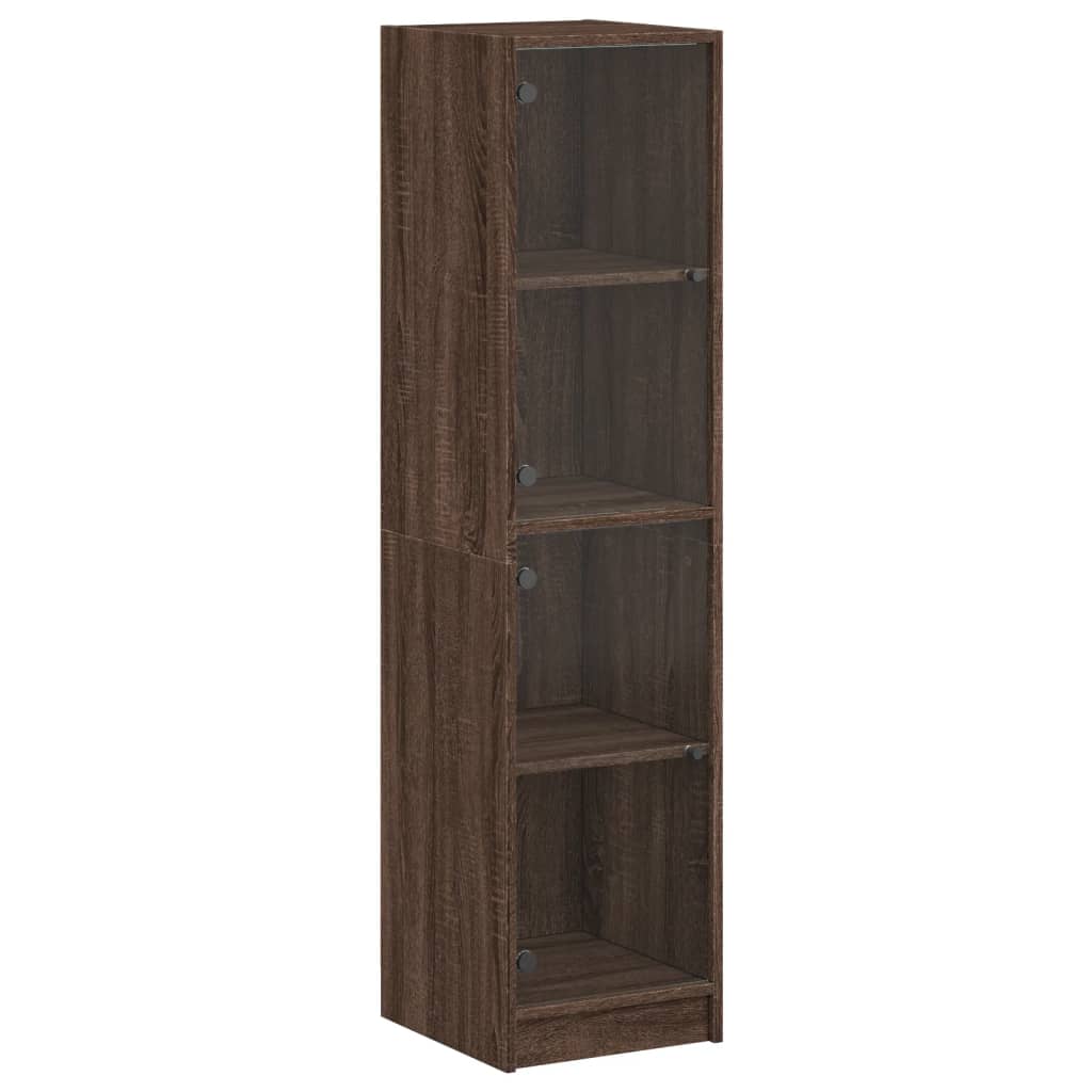 Armoire haute avec portes vitrées 35x37x142 cm