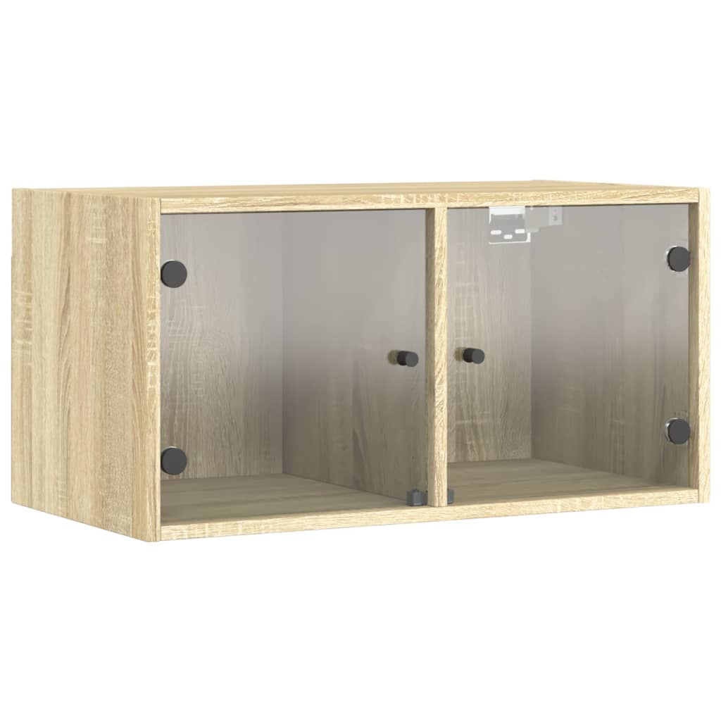 Éléments muraux avec portes vitrées 2 pcs 68,5x37x35 cm