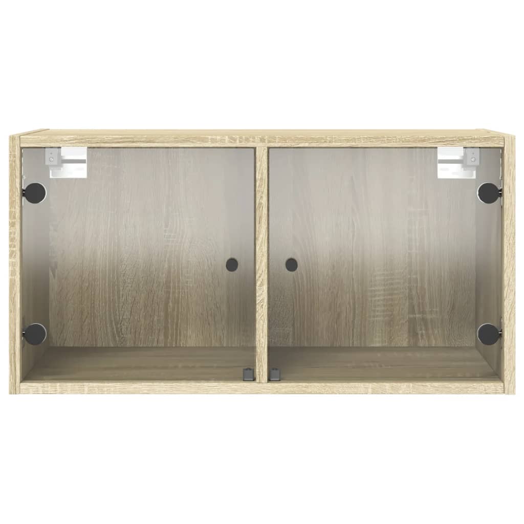 Éléments muraux avec portes vitrées 2 pcs 68,5x37x35 cm