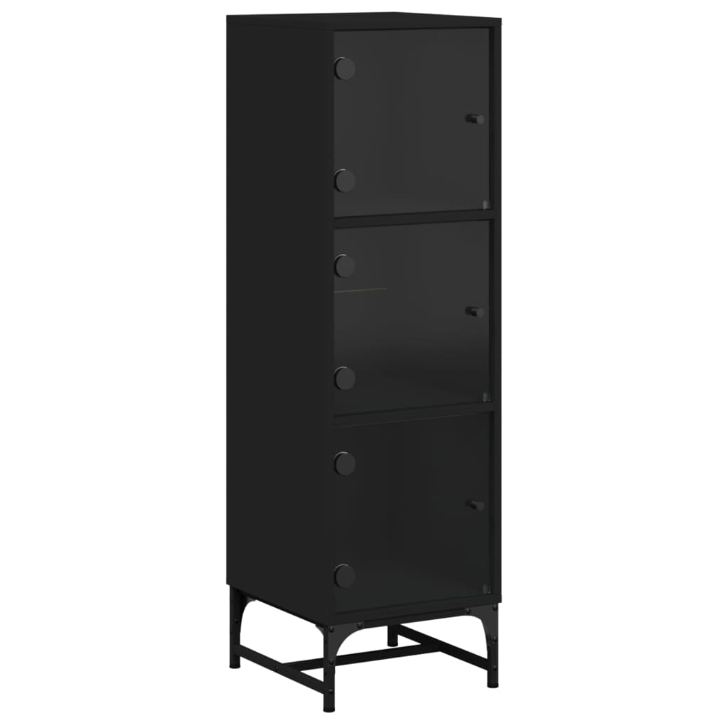 Armoire haute avec portes vitrées 35x37x120 cm