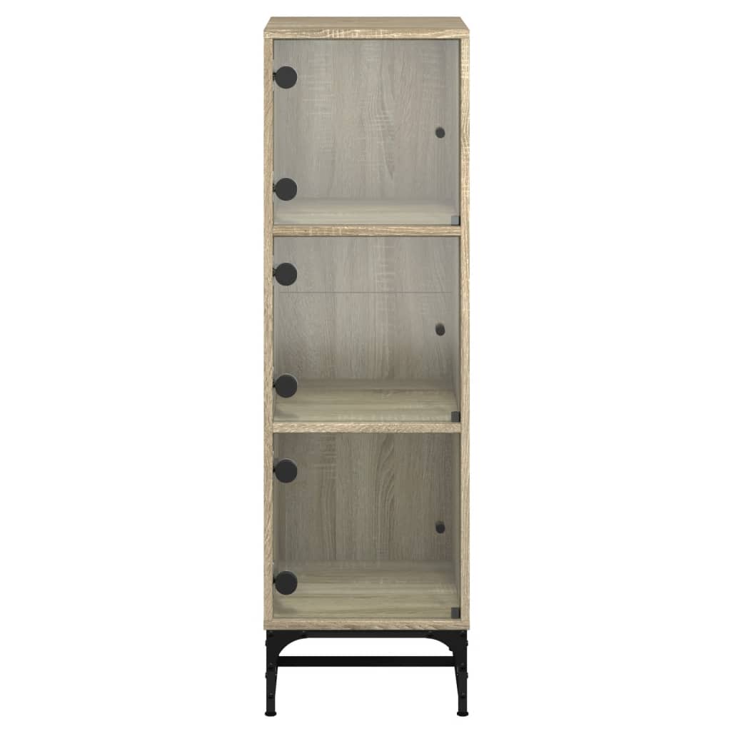 Armoire haute avec portes vitrées 35x37x120 cm