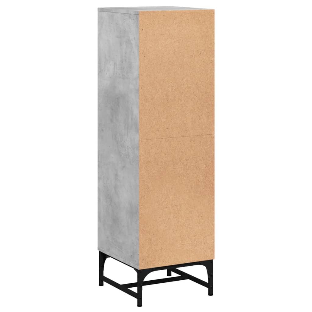 Hoge kast met glazen deuren 35x37x120 cm