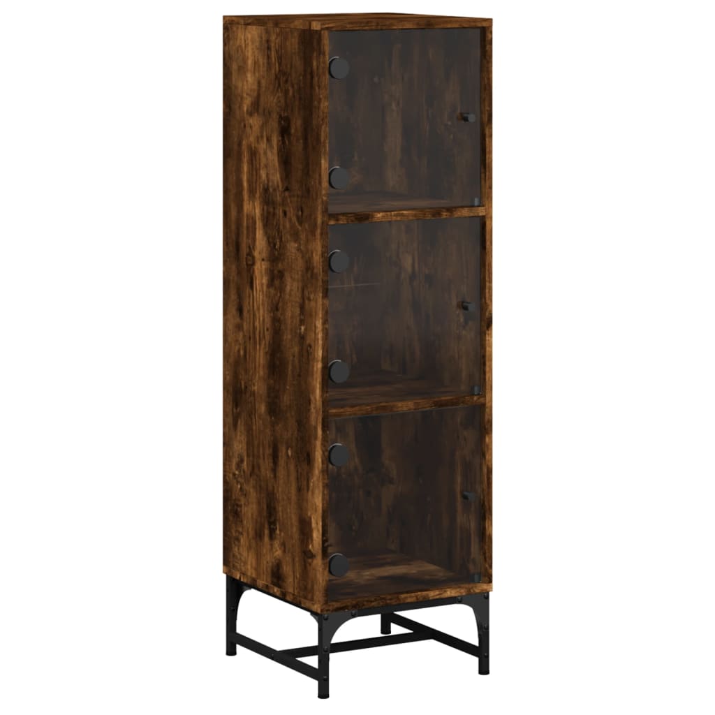 Armoire haute avec portes vitrées 35x37x120 cm