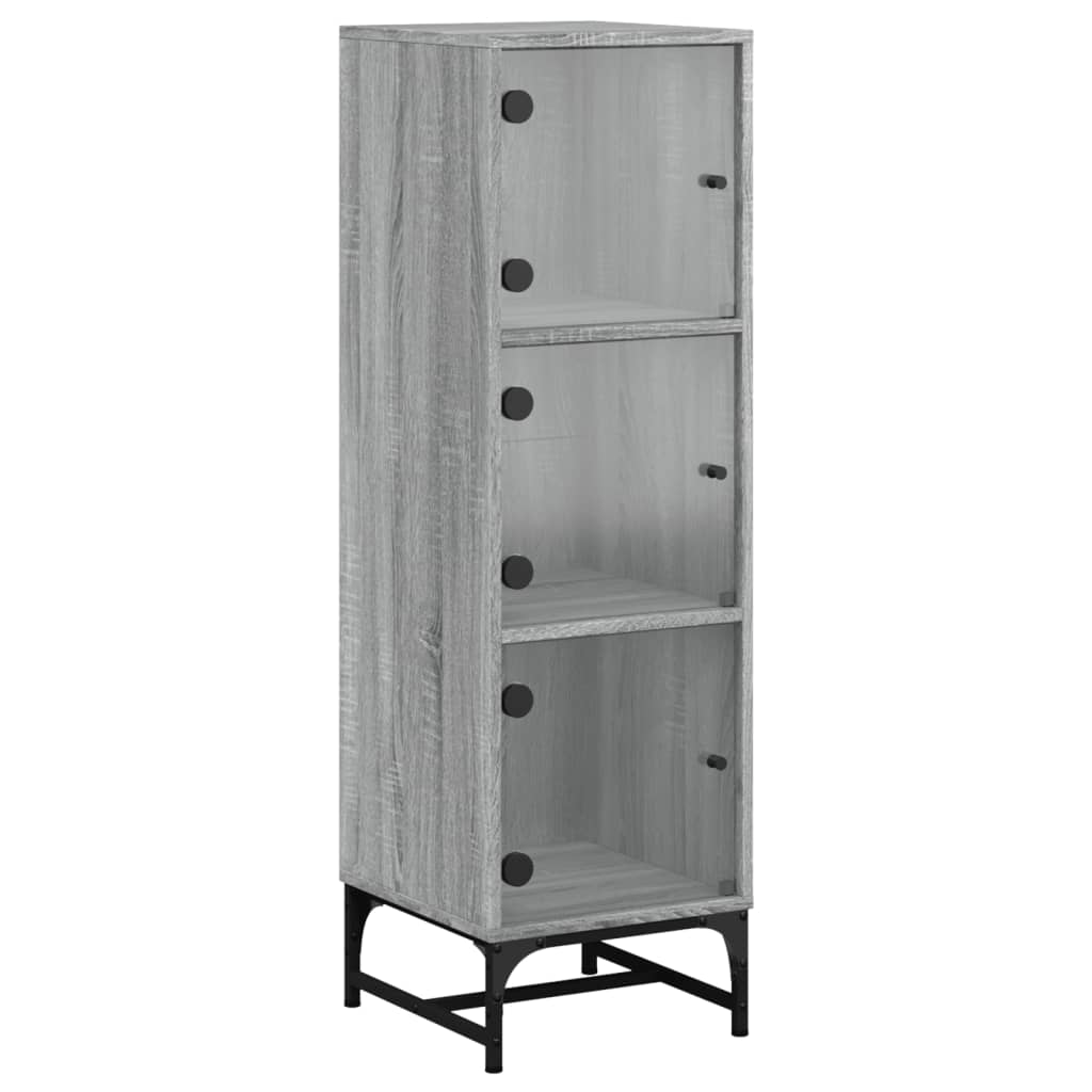 Armoire haute avec portes vitrées 35x37x120 cm