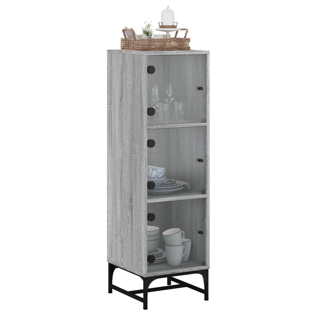 Armoire haute avec portes vitrées 35x37x120 cm