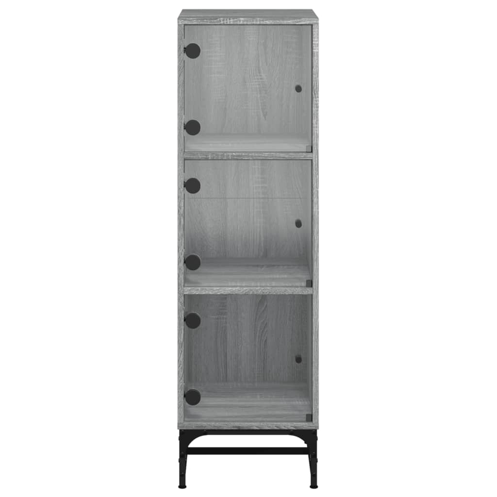 Armoire haute avec portes vitrées 35x37x120 cm