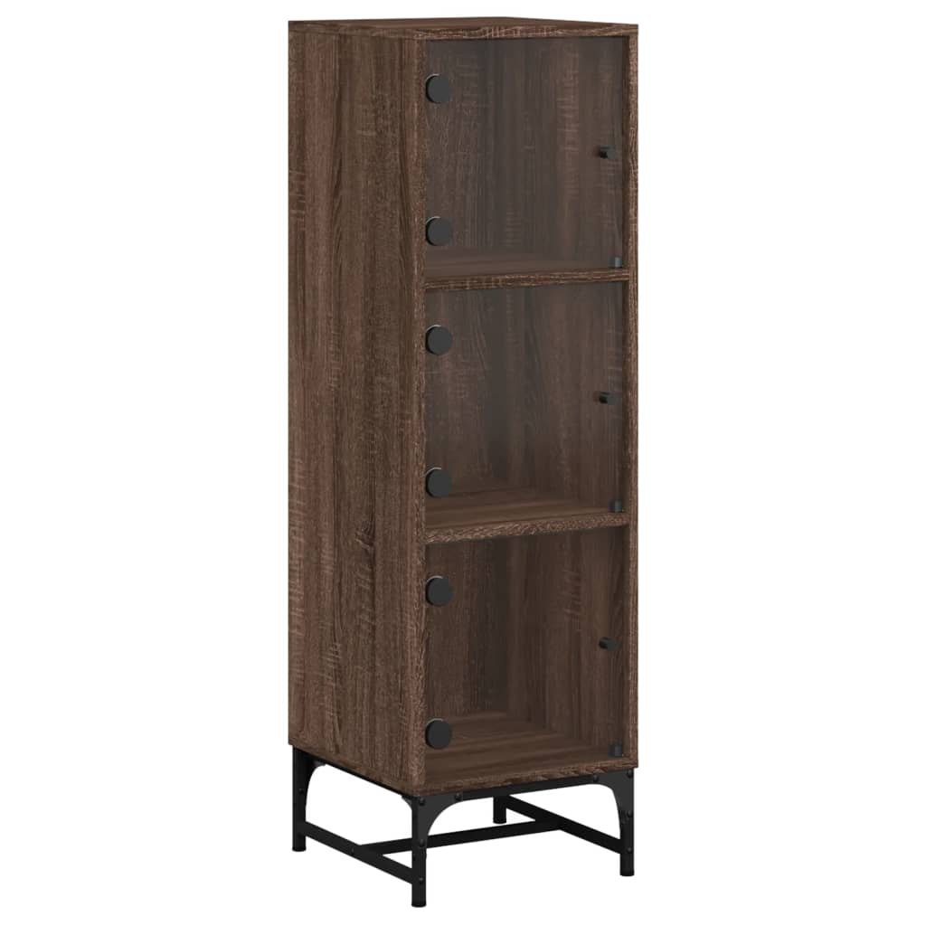 Armoire haute avec portes vitrées 35x37x120 cm