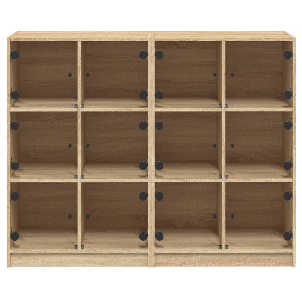 Bibliothèque avec portes 136x37x109 cm bois