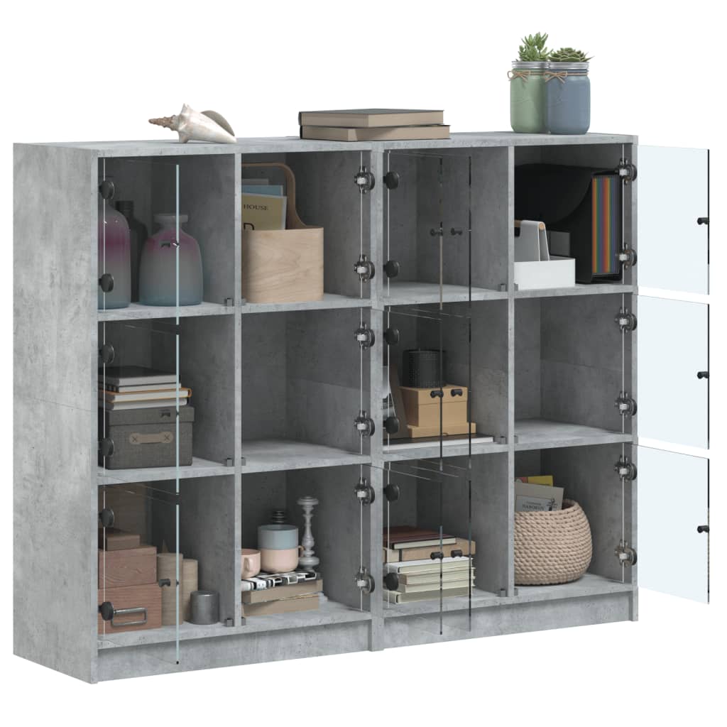 Boekenkast met deuren 136x37x109 cm hout