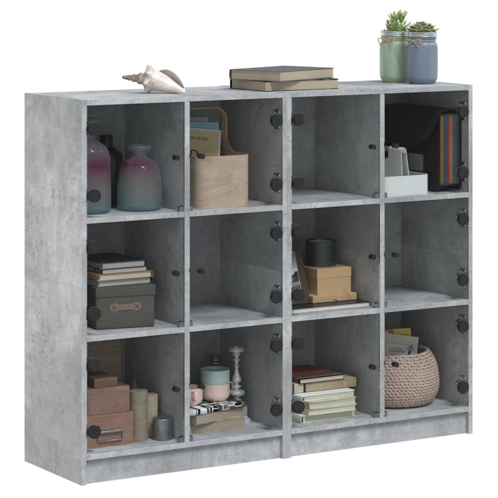 Boekenkast met deuren 136x37x109 cm hout