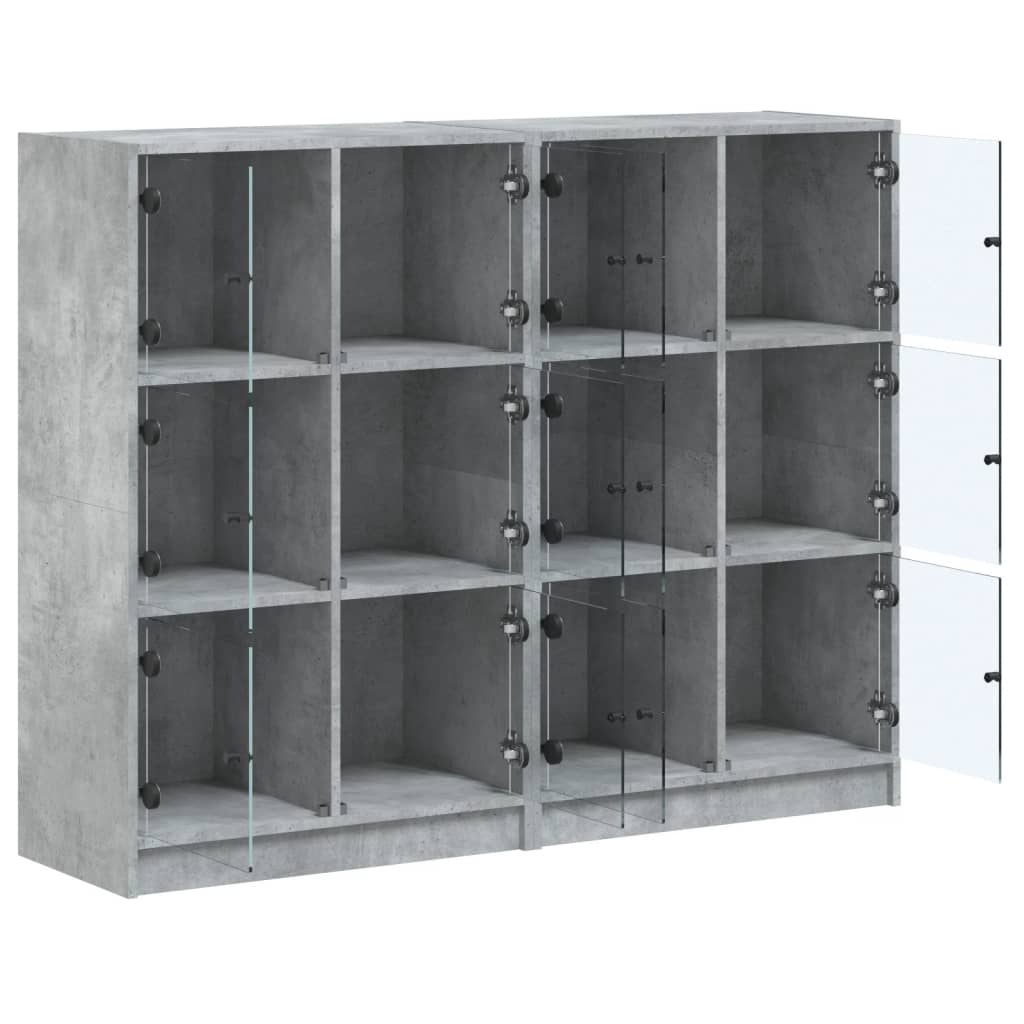 Boekenkast met deuren 136x37x109 cm hout