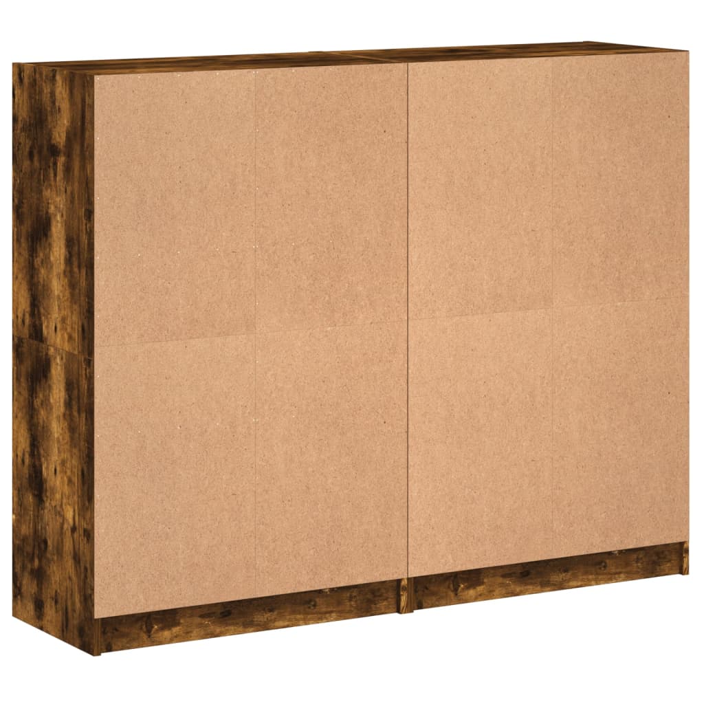 Boekenkast met deuren 136x37x109 cm hout