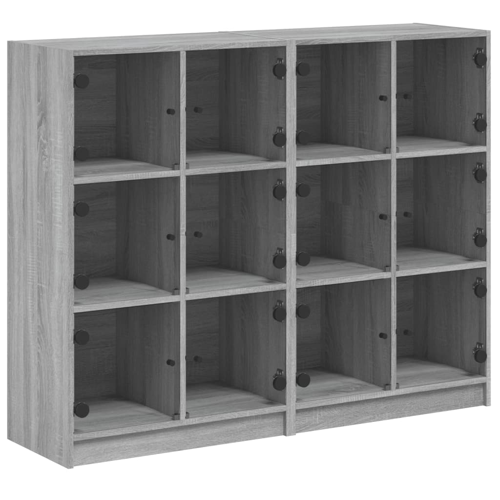 Bibliothèque avec portes 136x37x109 cm bois