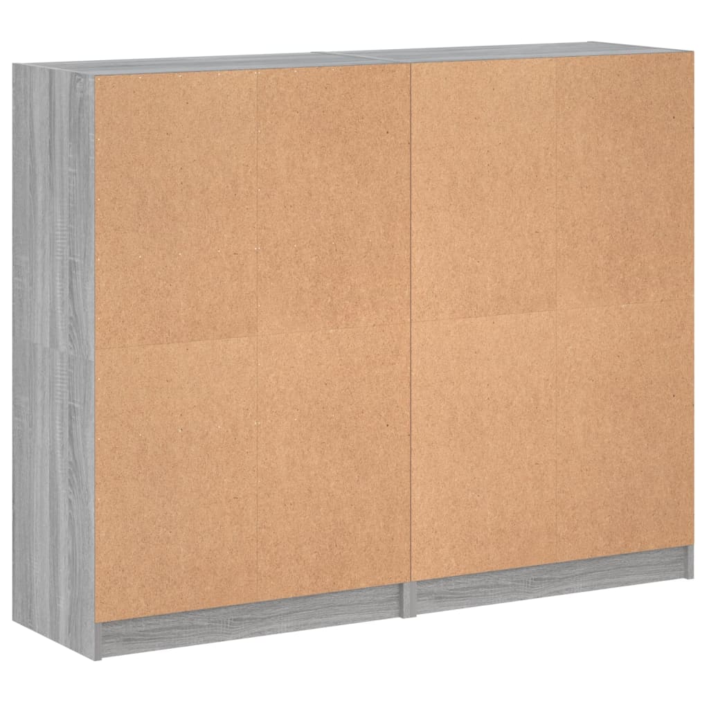 Boekenkast met deuren 136x37x109 cm hout