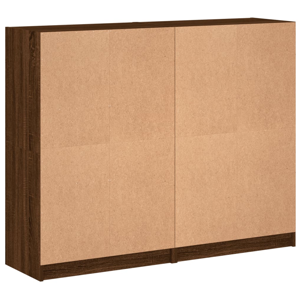 Boekenkast met deuren 136x37x109 cm hout