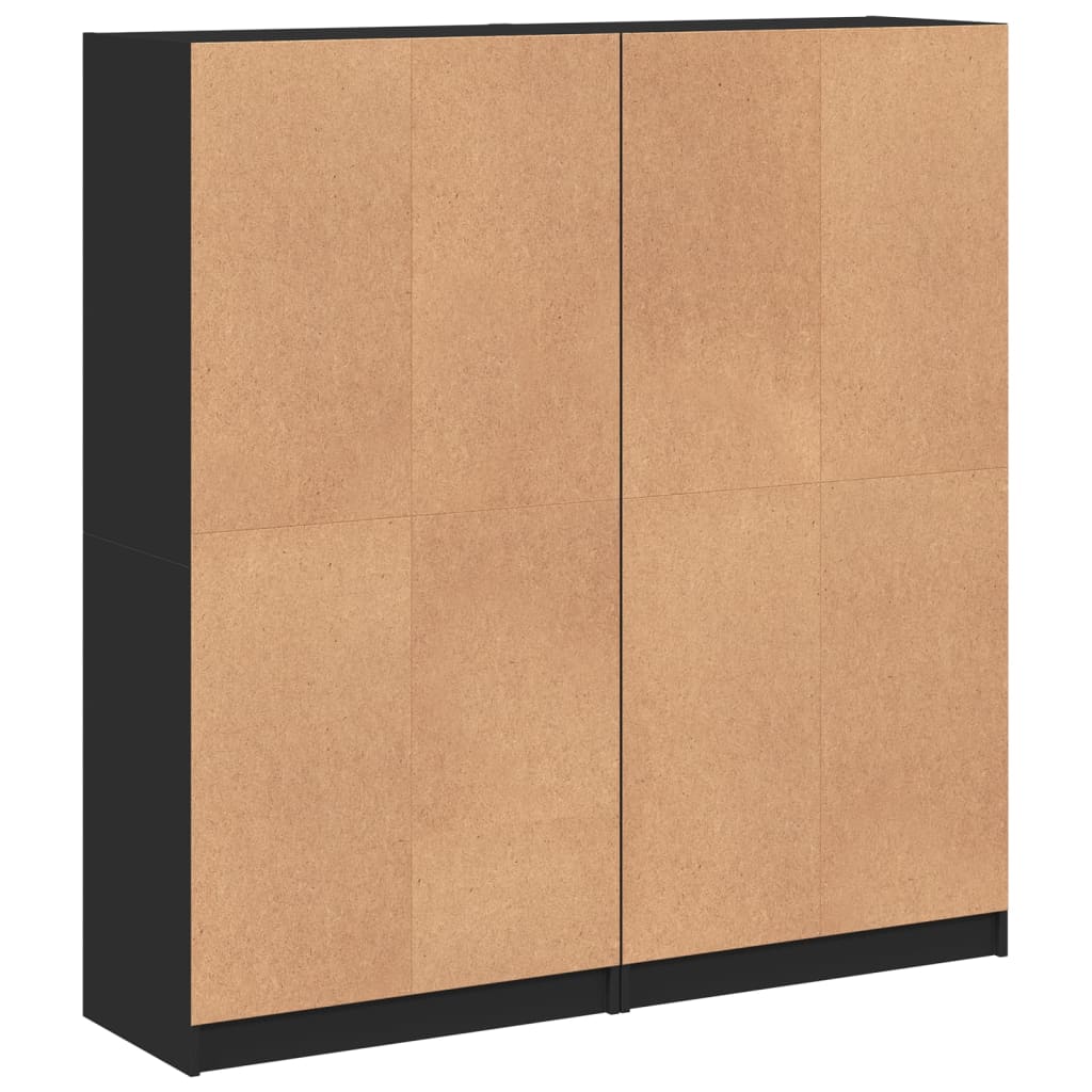 Boekenkast met deuren 136x37x142 cm bewerkt hout