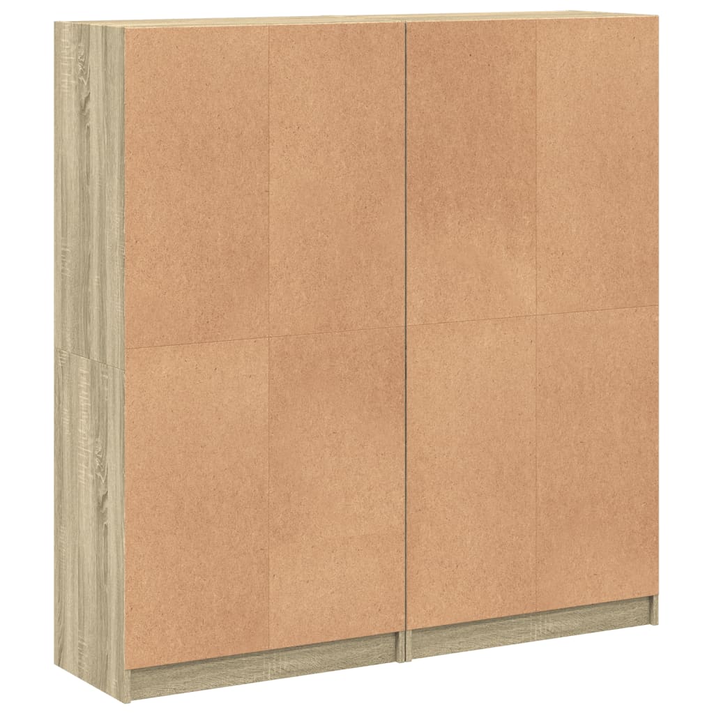 Boekenkast met deuren 136x37x142 cm bewerkt hout