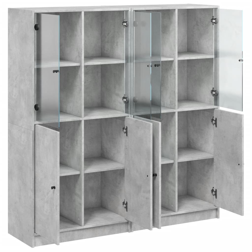 Boekenkast met deuren 136x37x142 cm bewerkt hout