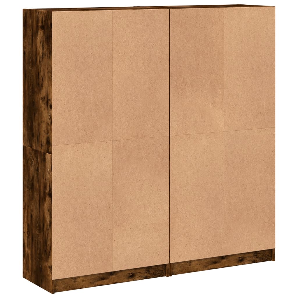 Boekenkast met deuren 136x37x142 cm bewerkt hout