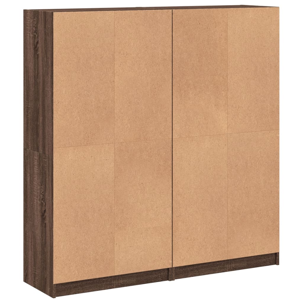 Boekenkast met deuren 136x37x142 cm bewerkt hout