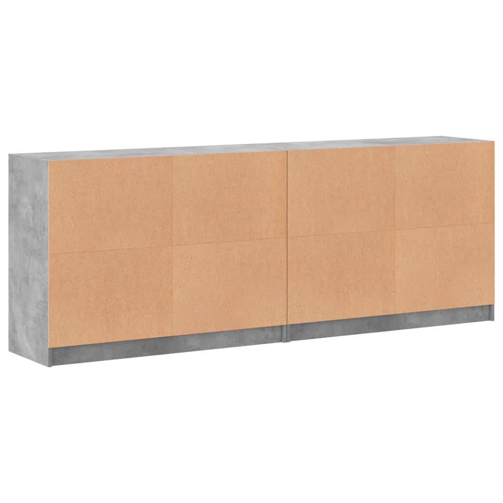 Boekenkast met deuren 204x37x75 cm hout eikenkleurig