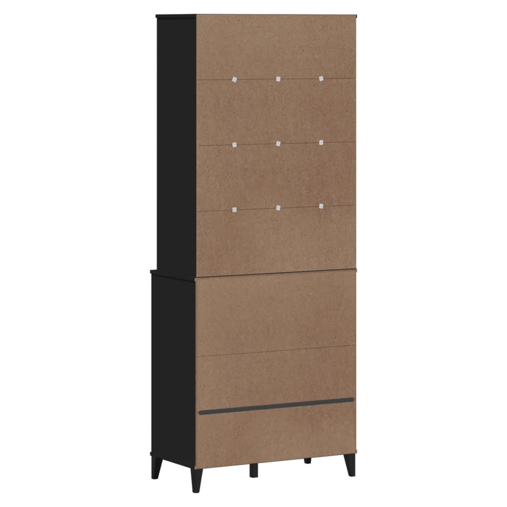 Armoire haute VIKEN 80x40x200 cm en bois de pin massif