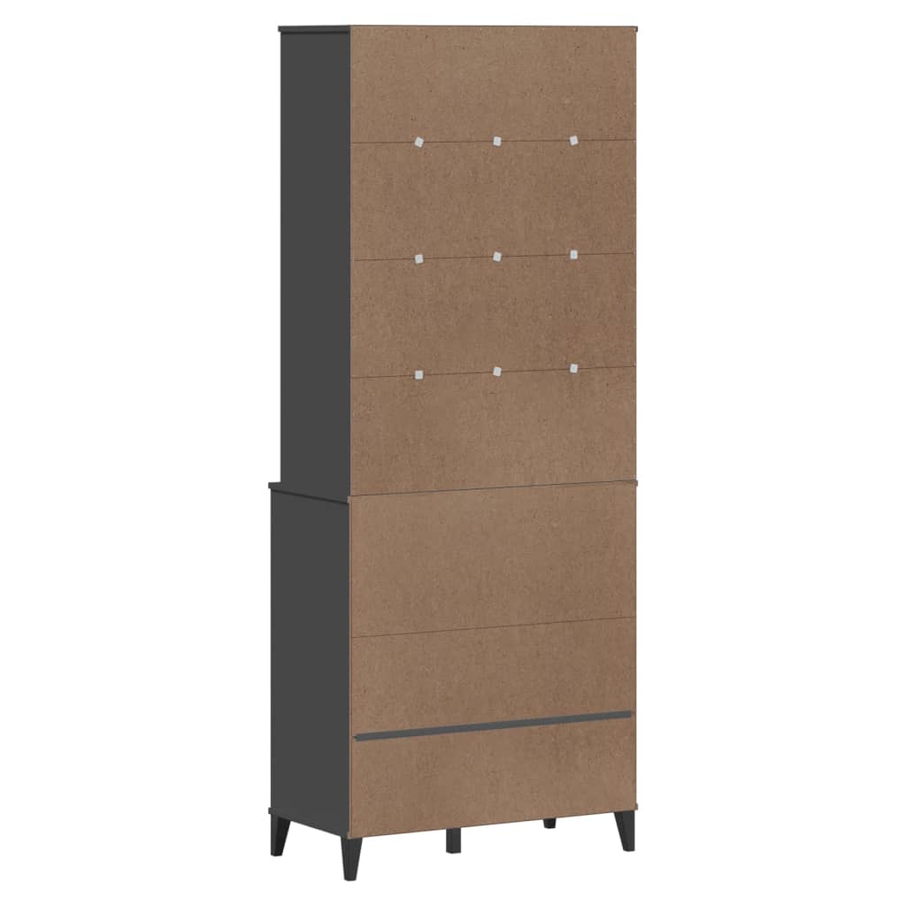 Armoire haute VIKEN 80x40x200 cm en bois de pin massif