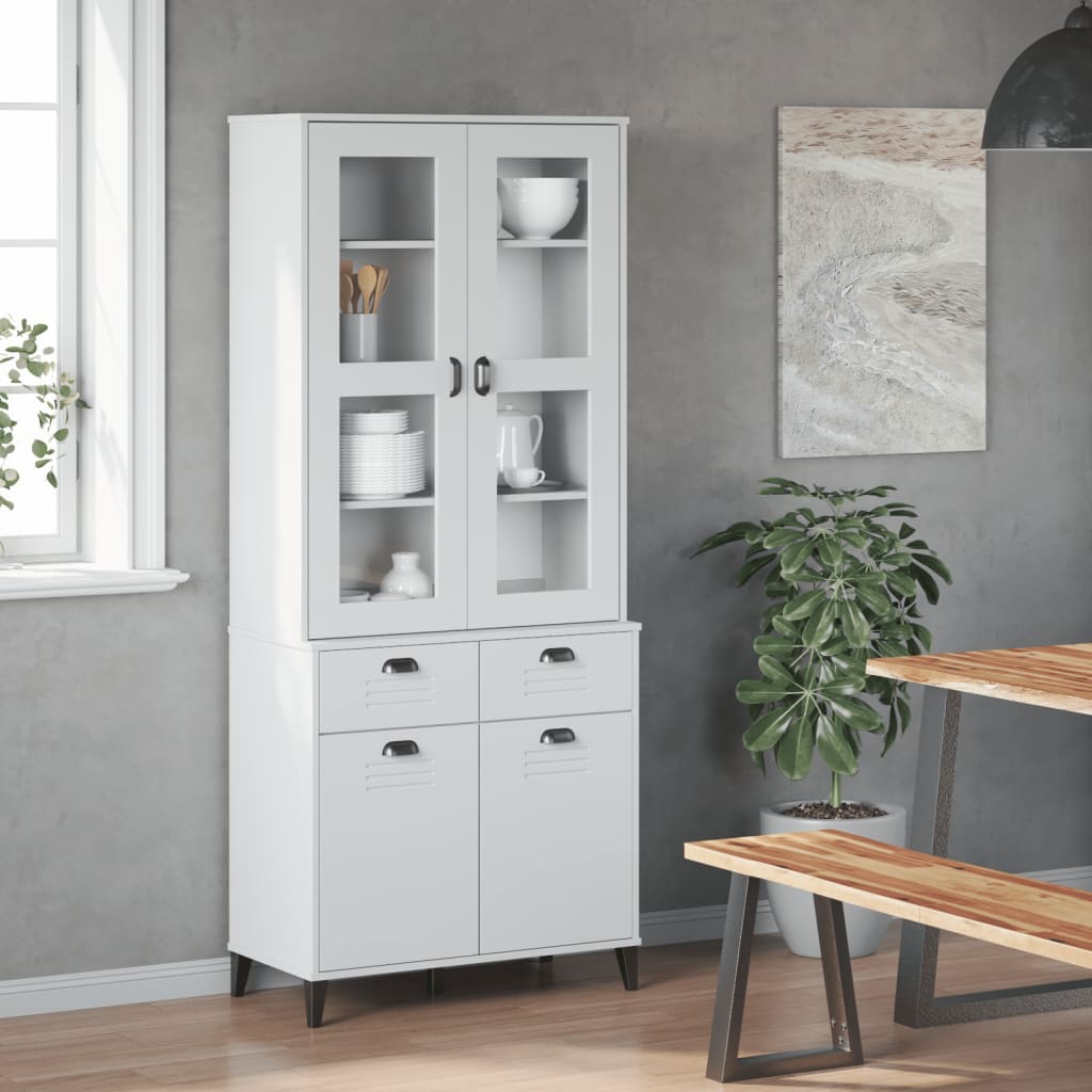 Armoire haute VIKEN 80x40x190 cm en bois de pin massif