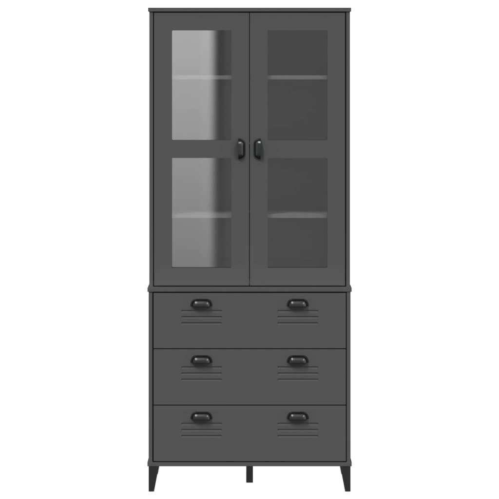 Armoire haute VIKEN 80x40x190 cm en bois de pin massif