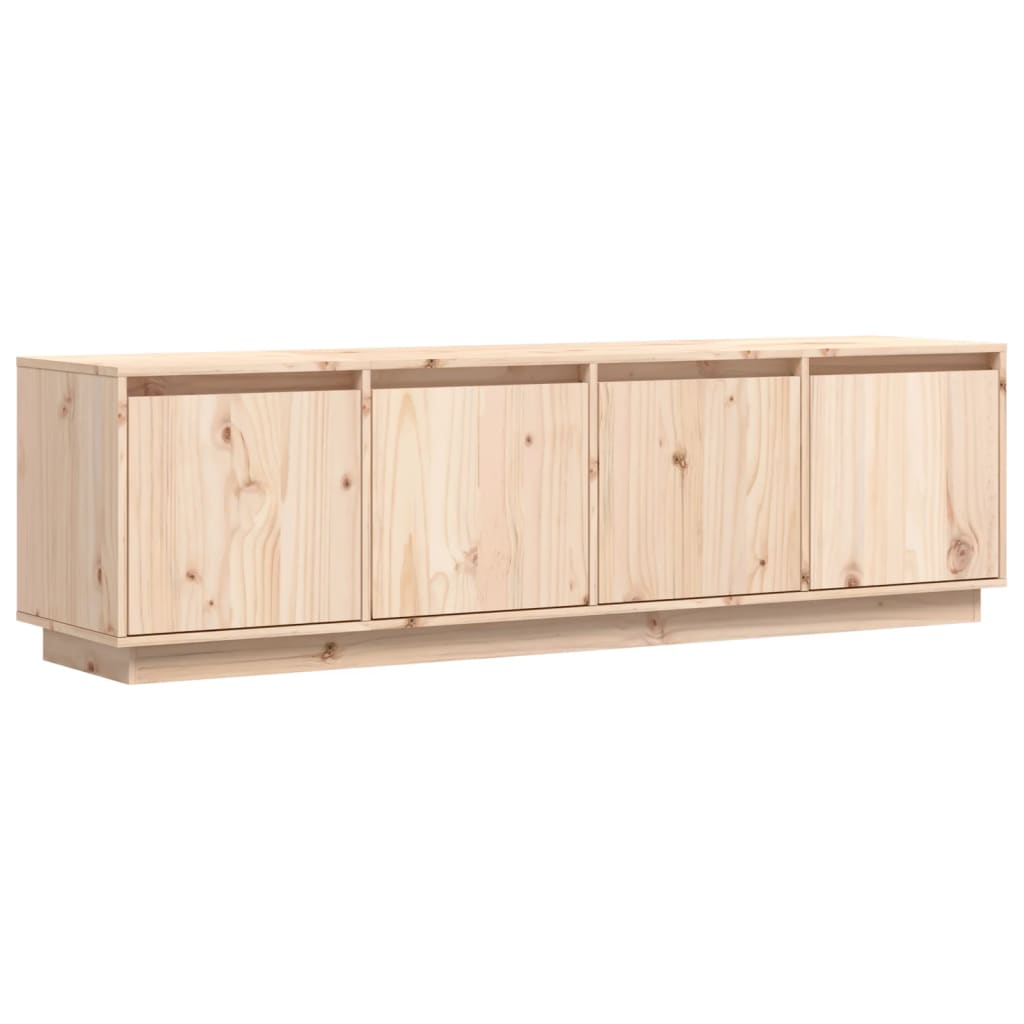 Tv-meubel 156x37x45 cm massief grenenhout wit