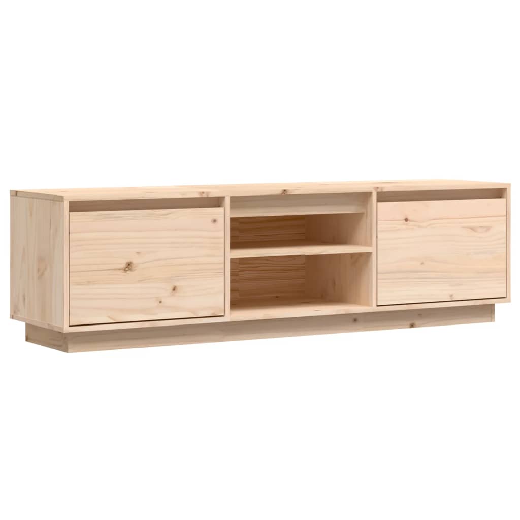 Meuble TV 140x35x40 cm en bois de pin massif