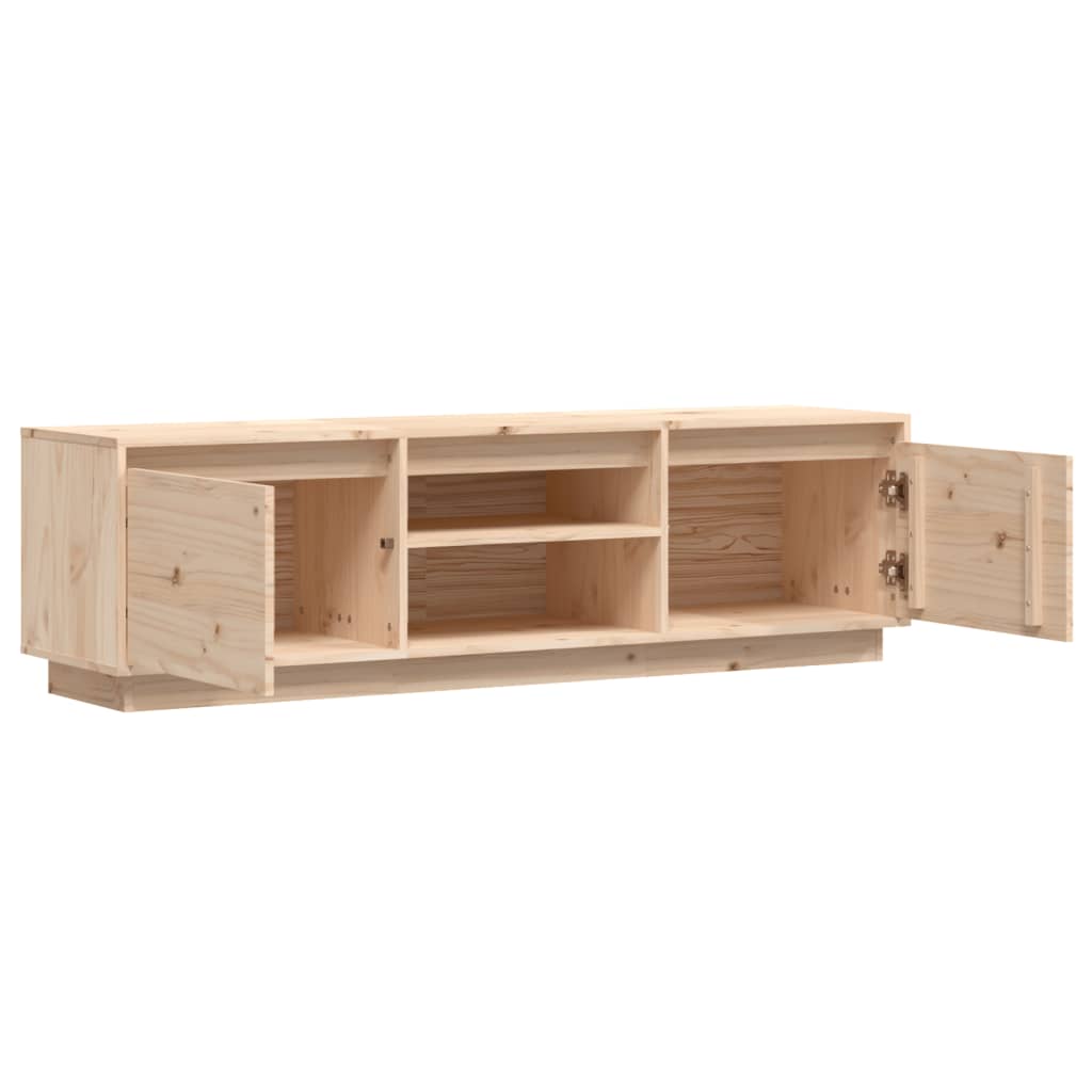 Meuble TV 140x35x40 cm en bois de pin massif