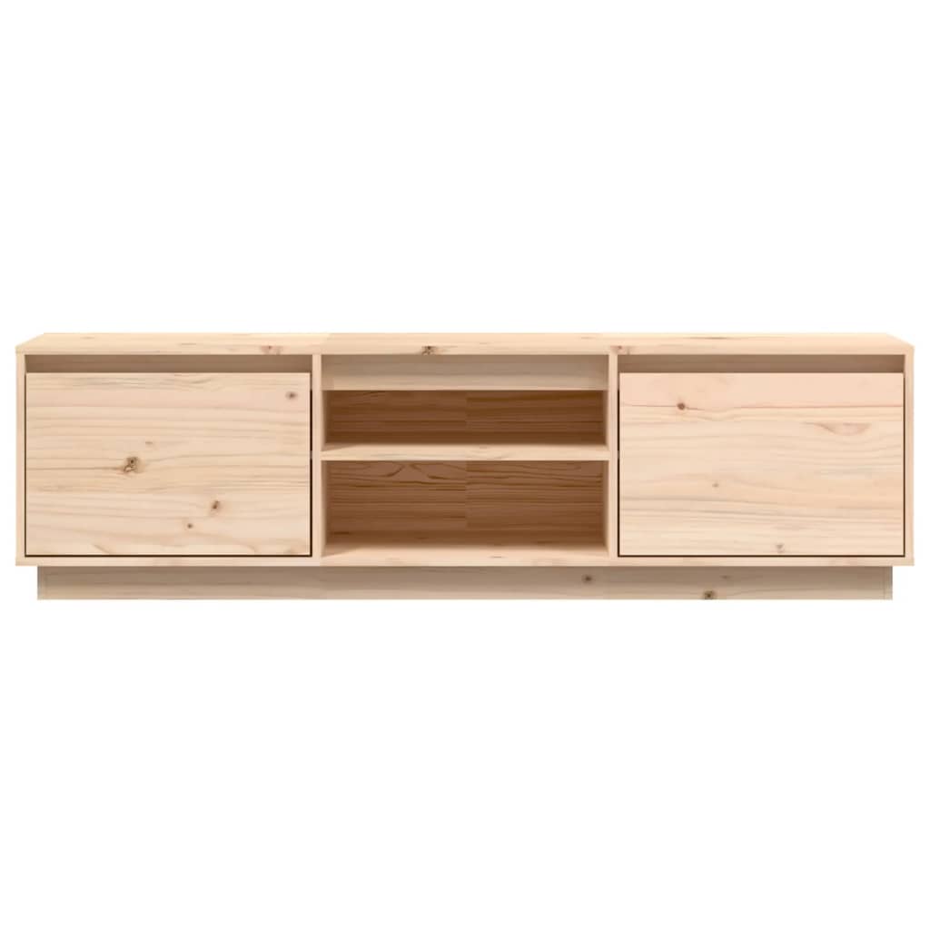 Meuble TV 140x35x40 cm en bois de pin massif