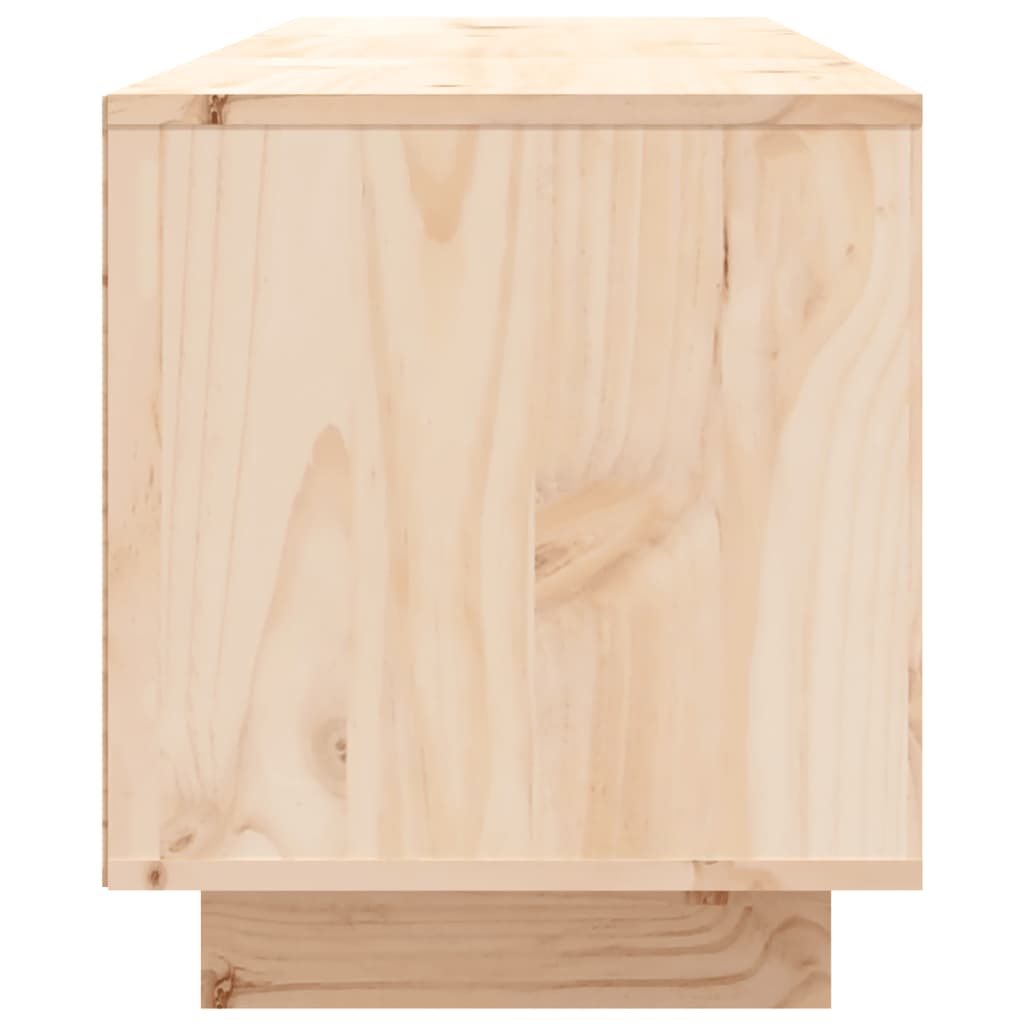 Meuble TV 140x35x40 cm en bois de pin massif