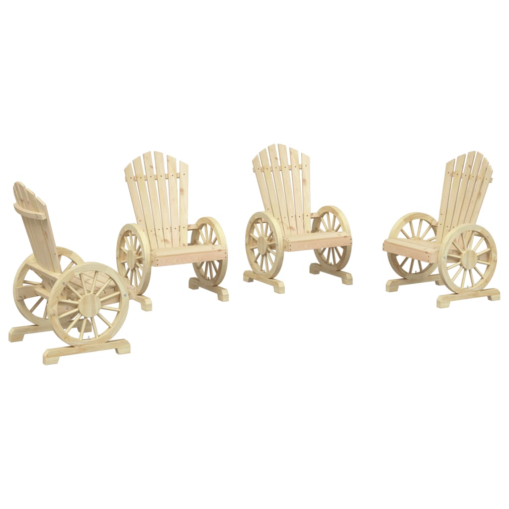 Chaises de jardin 2 pcs Adirondack en bois de pin massif