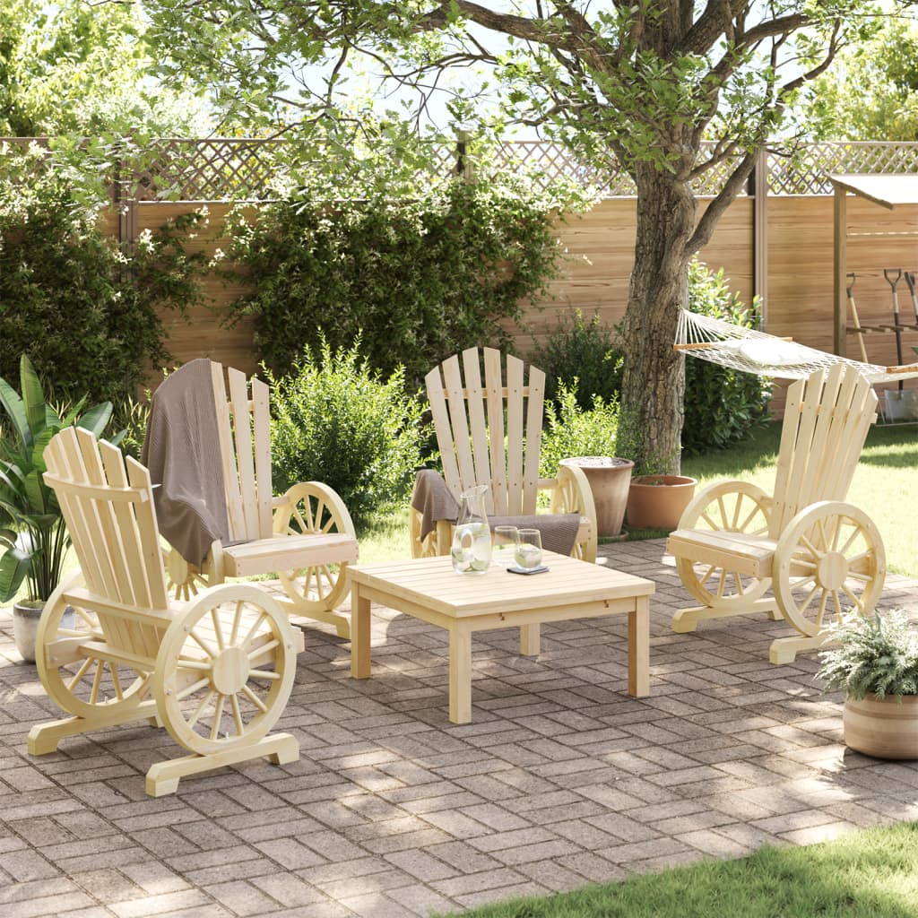 Chaises de jardin 2 pcs Adirondack en bois de pin massif