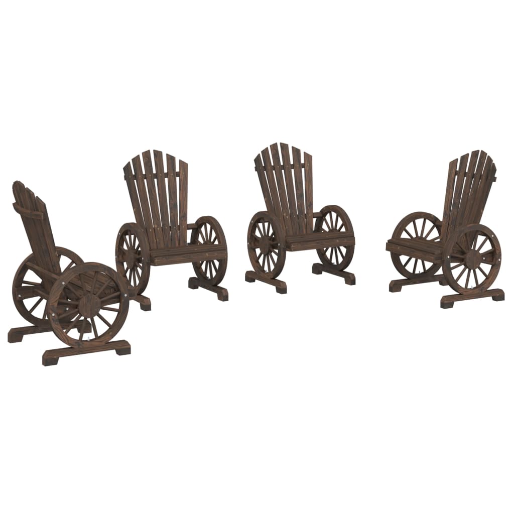 Chaises de jardin 2 pcs Adirondack en bois de pin massif