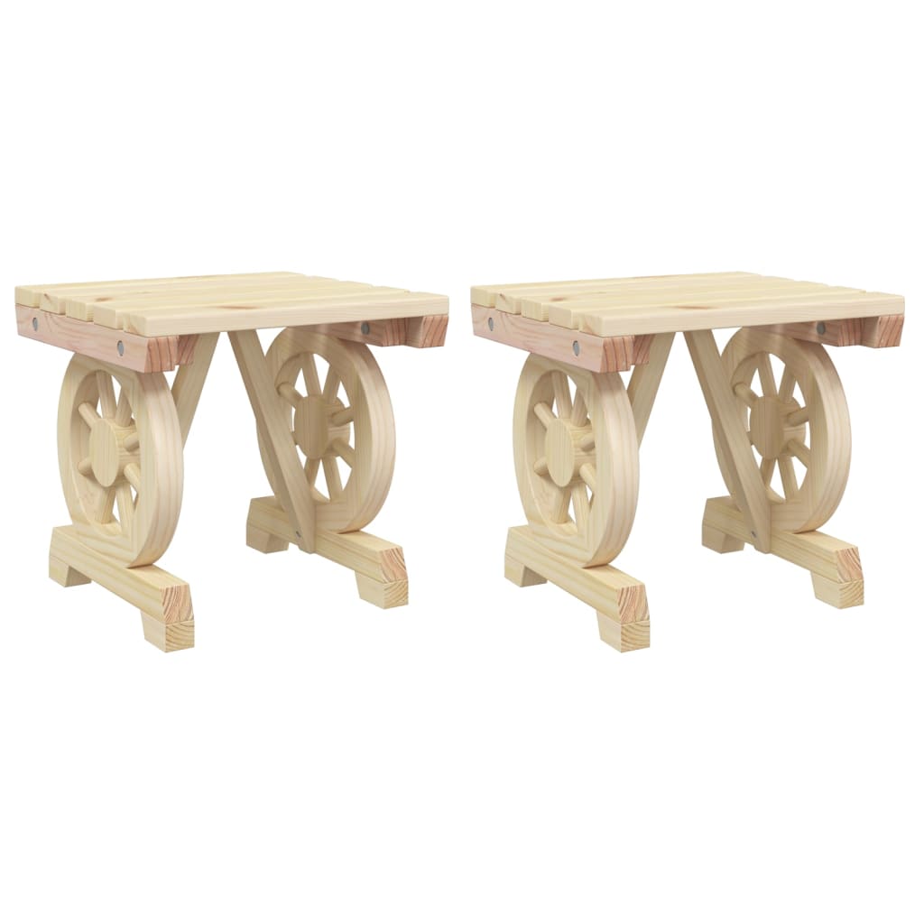 Bancs de jardin 2 pcs en bois de pin massif