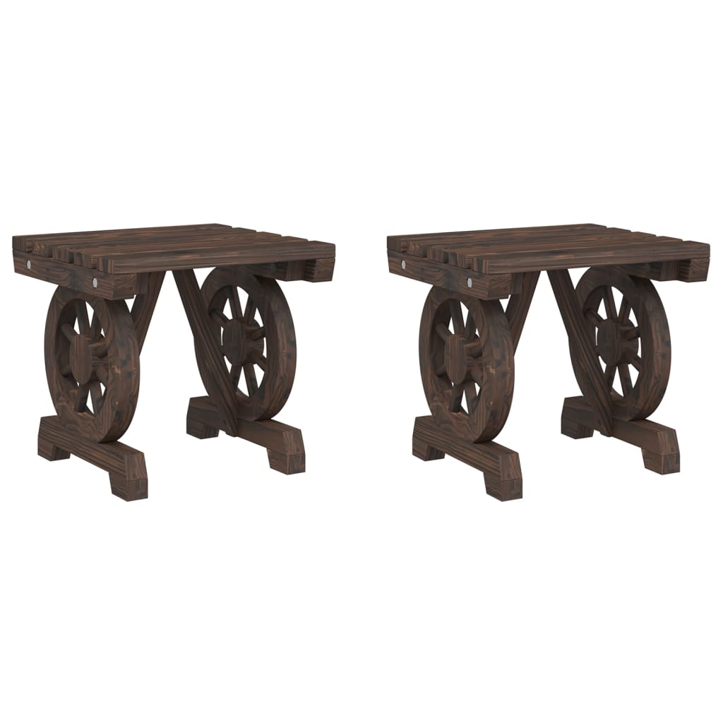 Bancs de jardin 2 pcs en bois de pin massif