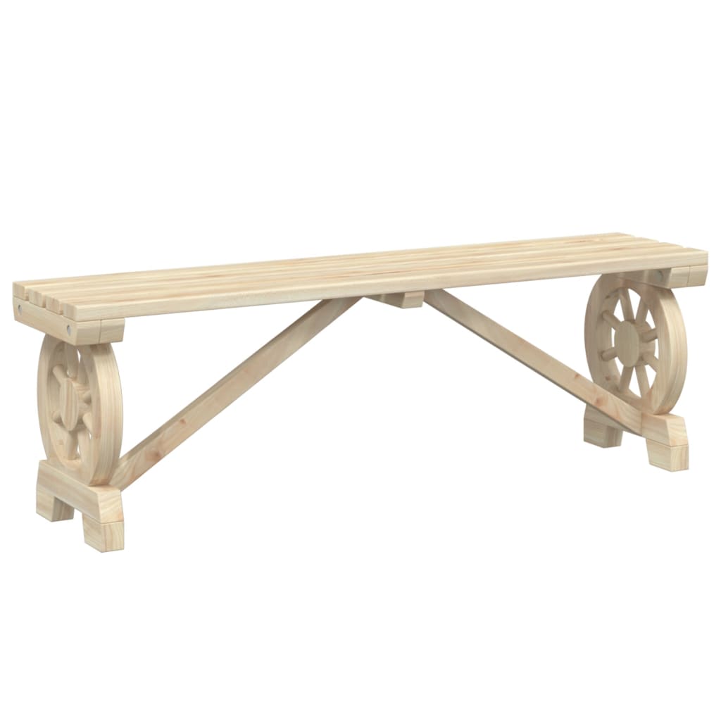 Bancs de jardin 2 pcs en bois de pin massif