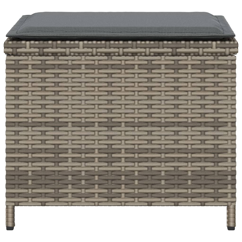 Tuinkrukken 4 st met kussens 41x41x36 cm poly rattan