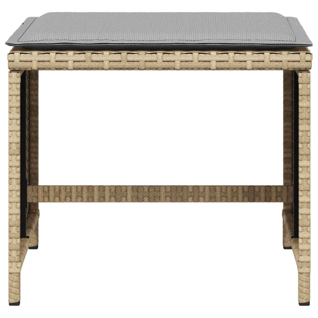 Tuinkrukken 4 st met kussens 41x41x36 cm poly rattan